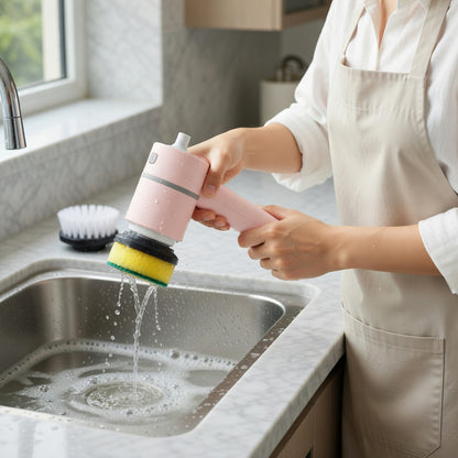 Electric Cleaning Brush with Rotating Head