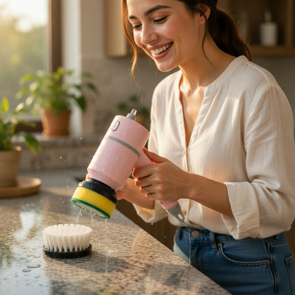 Electric Cleaning Brush with Rotating Head