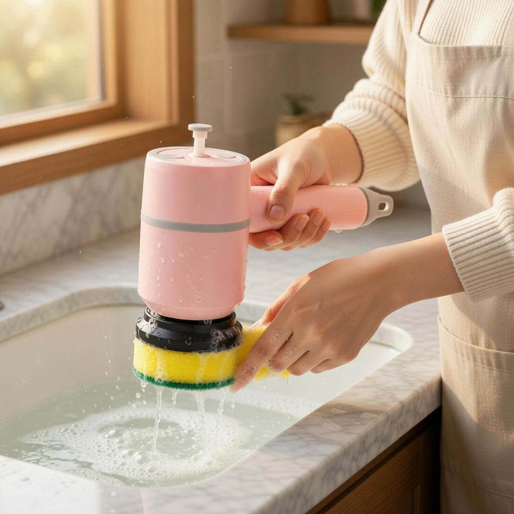 Electric Cleaning Brush with Rotating Head